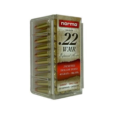 Norma Professional Hunter .22 Winchester Magnum Rimfire (WMR) 40 Gr. Jacketed Hollow Point- Box of 50