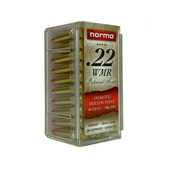 Norma Professional Hunter .22 Winchester Magnum Rimfire (WMR) 40 Gr. Jacketed Hollow Point- Box of 50