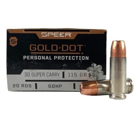 Speer Gold Dot Personal Protection .30 Super Carry 115 Gr. Gold Dot Jacketed Hollow Point- Box of 20