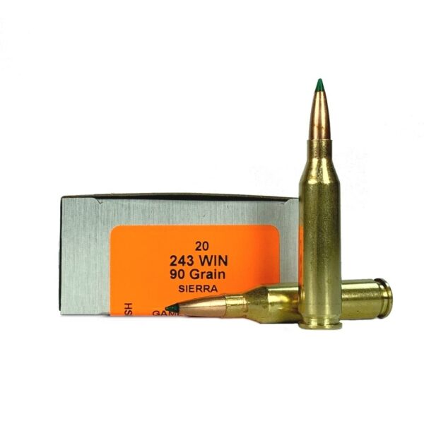 HSM Factory Blemish .243 Winchester 90 Gr. Sierra Gamechanger- Box of 20