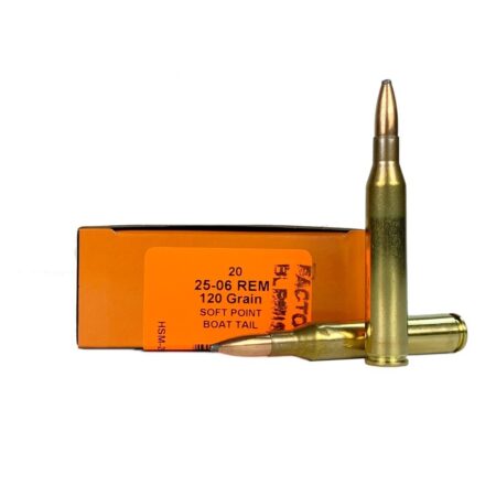 HSM Factory Blemish 25-06 Remington 120 Gr. Soft Point Boat Tail- Box of 20