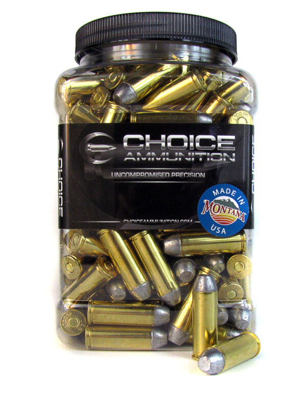 Choice Ammunition Cowboy Action .45 Colt 250 Gr. Round Nose Flat Point Lead- Jug of 200