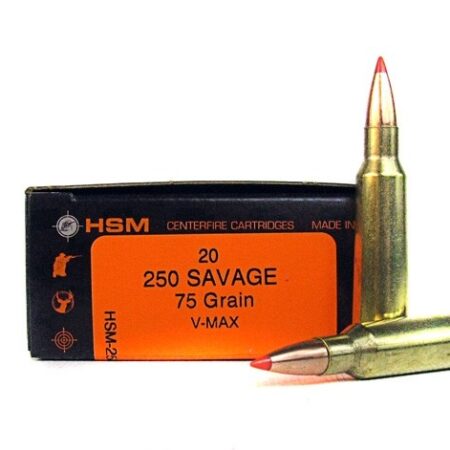 HSM Factory Blemish .250 Savage (.250-3000) 75 Gr. Hornady V-Max- Box of 20