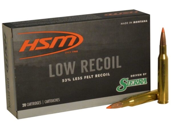 HSM Factory Blemish Low Recoil .270 Winchester 130 Gr. Sierra Tipped Spitzer Boat Tail- Box of 20