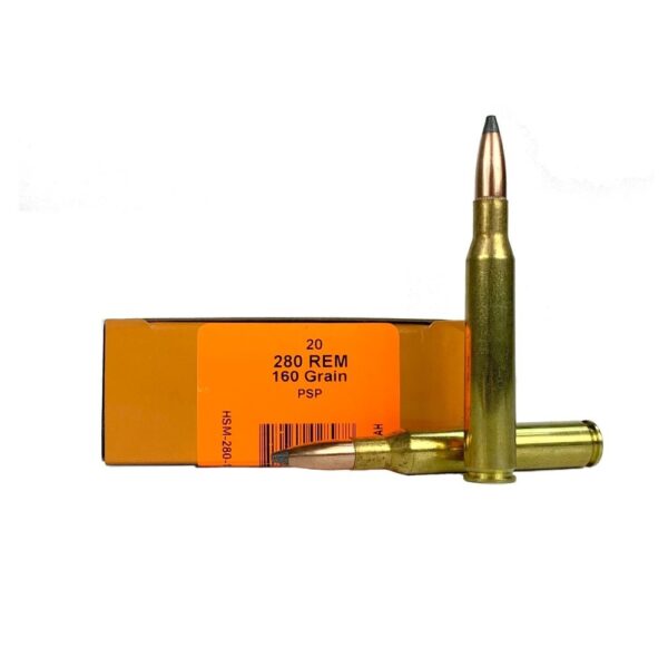 HSM .280 Remington 160 Gr. Pointed Soft Point- Box of 20