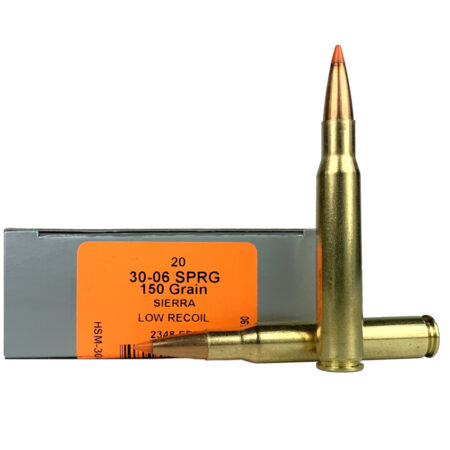 HSM Low Recoil 30-06 Springfield 150 Gr. Sierra Tipped Spitzer Boat Tail- Box of 20