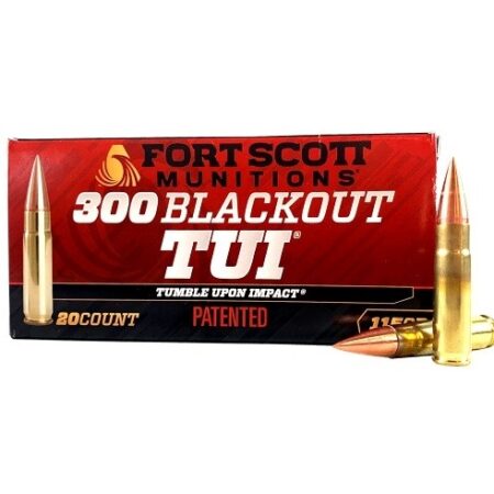 Fort Scott Munitions .300 AAC Blackout 115 Gr. TUI Solid Copper Spun- Lead Free- Box of 20
