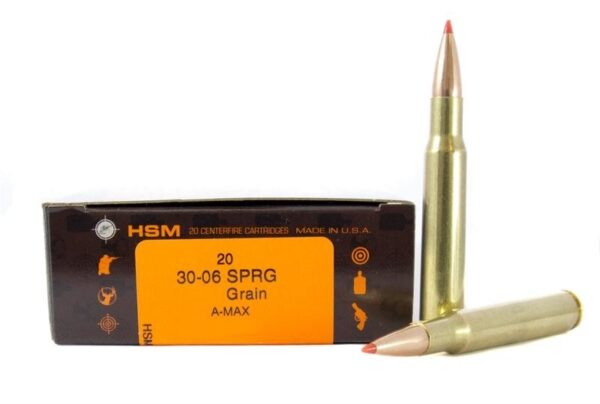 HSM .30-06 Springfield 208 Gr. Hornady A-Max- Box of 20