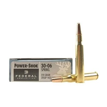Federal Power-Shok 30-06 Springfield 220 Gr. Speer Hot-Cor Soft Point- Box of 20