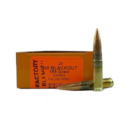 HSM Factory Blemish .300 AAC Blackout 155 Gr. Sierra Palma Hollow Point Boat Tail- Box of 20