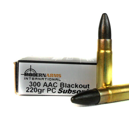 Modern Arms .300 AAC Blackout 220 Gr. Polymer Coated Round Nose- Subsonic- Box of 20