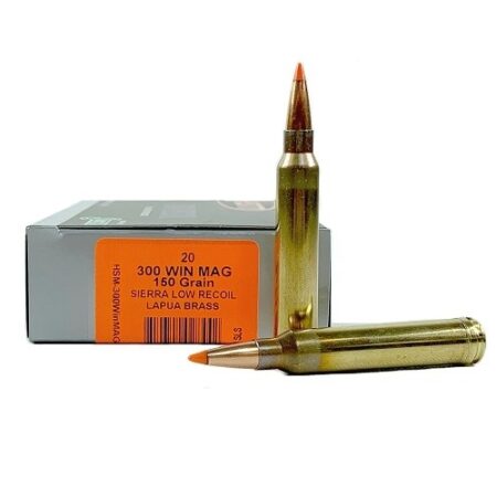 HSM Low Recoil .300 Winchester Magnum 150 Gr. Sierra Polymer Tip- Lapua Brass- Box of 20