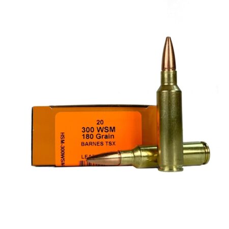 HSM .300 Winchester Short Magnum (WSM) 180 Gr. Barnes TSX Boat Tail- Lead-Free- Box of 20