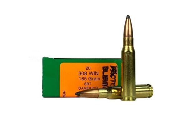 HSM Factory Blemish .308 Winchester 165 Gr. Sierra GameKing Soft Point Boat Tail- Box of 20