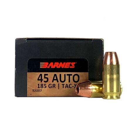 Barnes VOR-TX .45 ACP 185 Gr. TAC-XP Hollow Point- Lead Free- Box of 20