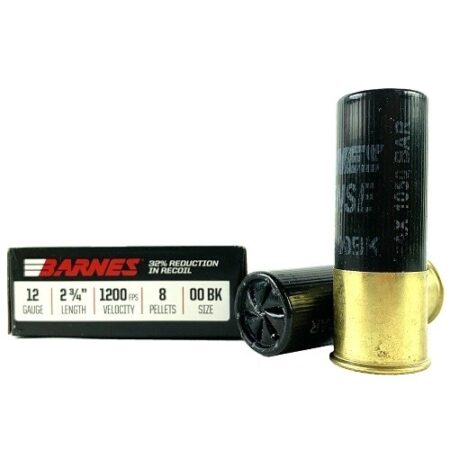 Barnes Defense 12 Gauge 2-3/4" 00 Buckshot 8 Pellets- Box of 5