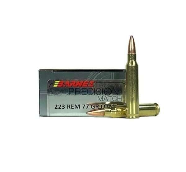 Barnes Precision Match .223 Remington 77 Gr. Open-Tip Match Boat Tail (OTM)- Box of 20