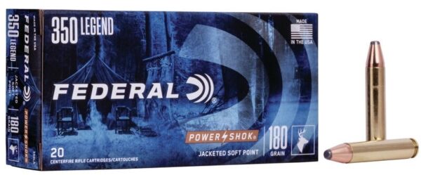Federal Power-Shok .350 Legend 180 Gr. Jacketed Soft Point- Box of 20