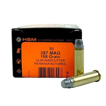 HSM .357 Magnum 158 Gr. Semi-Wadcutter- Remanufactured- Box of 50