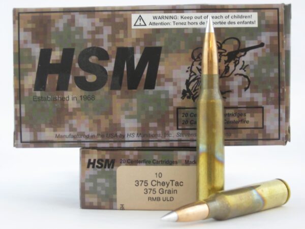 HSM Factory Blemish .375 CheyTac 375 Gr. RMB Ultra Low Drag- Box of 10