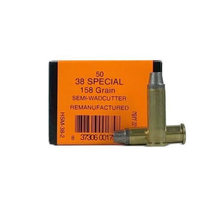 HSM .38 Special 158 Gr. Semi-Waddcutter- Remanufactured- Box of 50