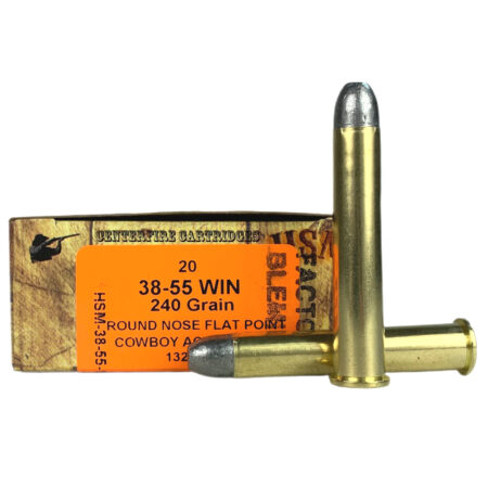 HSM Factory Blemish .38-55 Winchester (WCF) 240 Gr. Round Nose Flat Point "Cowboy Action" Lead- Box of 20