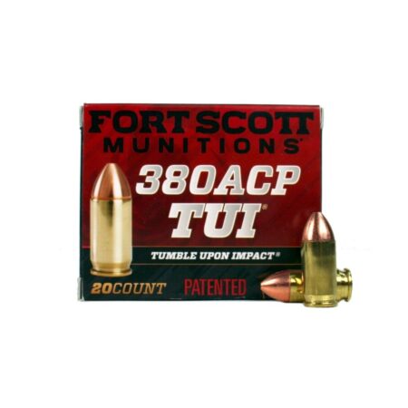 Fort Scott Munitions .380 ACP  95 Gr. TUI Solid Copper Spun- Lead Free- Box of 20