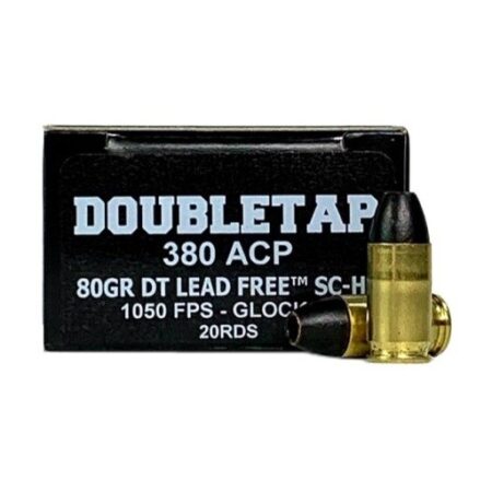 Doubletap .380 ACP 80 Gr. Barnes TAC-XP Hollow Point- Lead Free- Box of 20