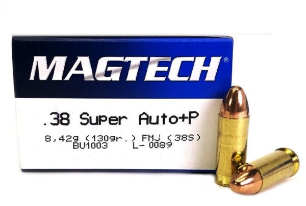 Magtech Sport .38 Super +P 130 Gr. Full Metal Jacket- Box of 50