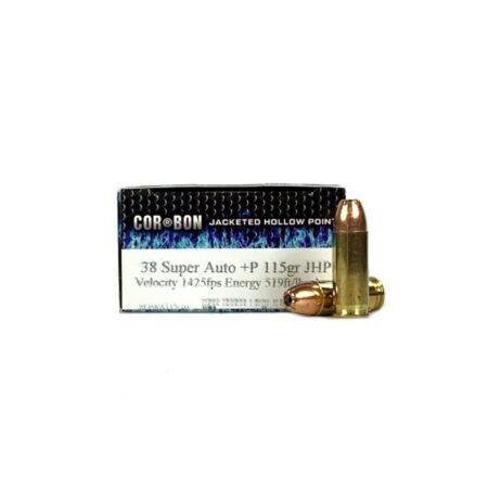 Cor-Bon .38 Super Auto +P 115 Gr. Jacketed Hollow Point- Box of 20
