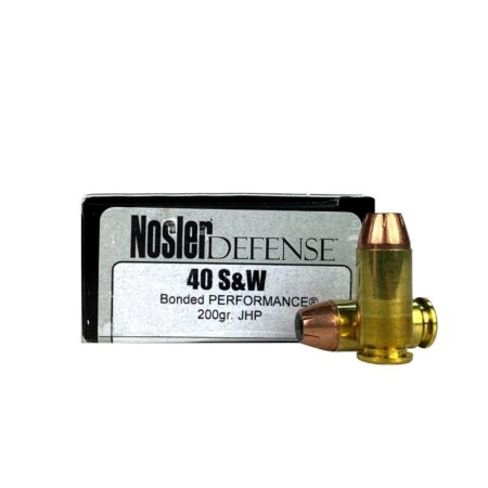 Nosler Defense .40 S&W  200 Gr. Bonded Performance Jacketed Hollow Point- Box of 20