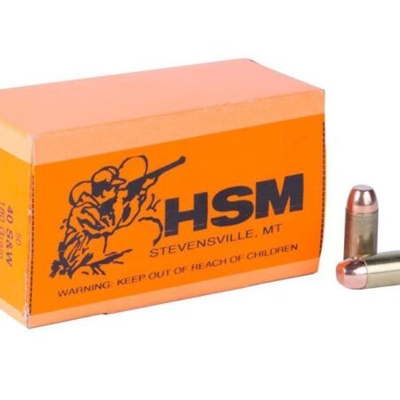 HSM Factory Blemish .40 S&W 180 Gr. Plated Round Nose Flat Nose- Remanufactured- Box of 50