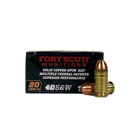 Fort Scott Munitions .40 S&W 125 Gr. TUI Solid Copper Spun- Lead Free- Box of 20