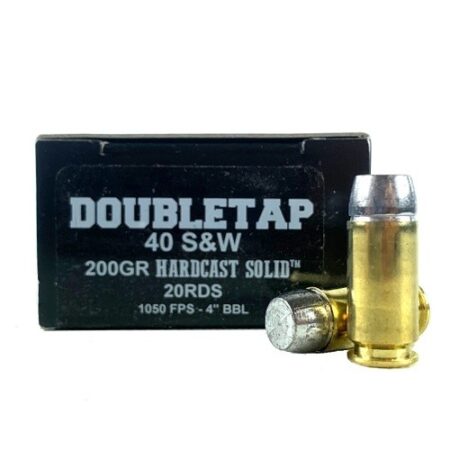 Doubletap .40 S&W 200 Gr. Hardcast Solid Wide Flat Nose- Box of 20