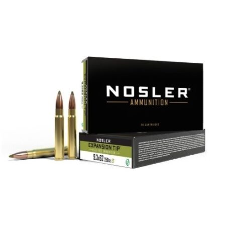 Nosler 9.3x62mm Mauser 250 Gr. E-Tip- Lead-Free- Box of 20