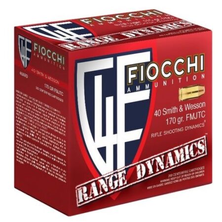 Fiocchi Range Dynamics .40 S&W 170 Gr. Full Metal Jacket Truncated Cone- Box of 200