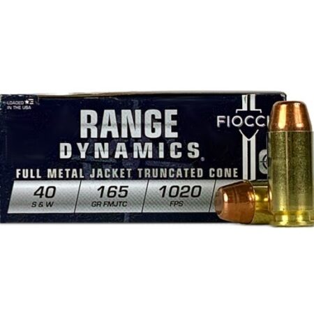 Fiocchi Range Dynamics .40 S&W 165 Gr. Full Metal Jacket Truncated Cone- Box of 50