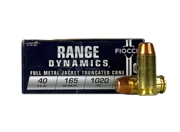 Fiocchi Range Dynamics .40 S&W 165 Gr. Full Metal Jacket Truncated Cone- Box of 50