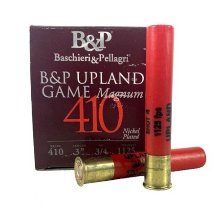 Baschieri & Pellagri Upland Game Magnum .410 Bore 3" 3/4 oz #4 Nickel Plated- Box of 25