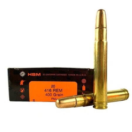HSM .416 Remington Magnum 400 Gr. Full Metal Jacket- Box of 20