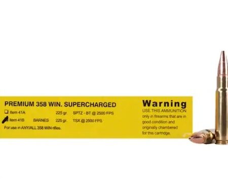 Buffalo Bore SuperCharged .358 Winchester 225 Gr. TSX Boat Tail- Lead-Free- Box of 20