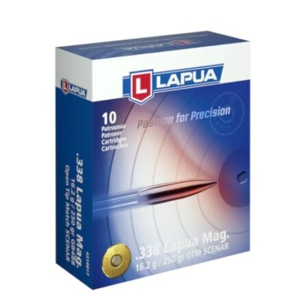 Lapua Scenar .338 Lapua Magnum 250 Gr. Scenar Open Tip Match- Box of 10