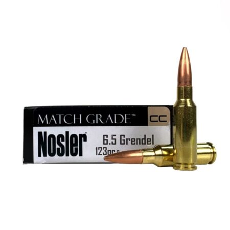 Nosler Match Grade 6.5 Grendel 123 Gr. Custom Competition Hollow Point Boat Tail- Box of 20