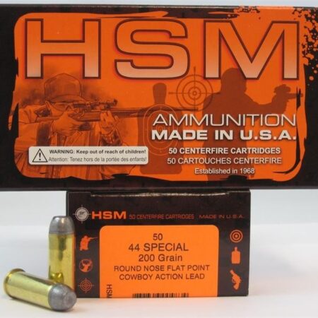 HSM Factory Blemish .44 Special 200 Gr. Round Nose Flat Point "Cowboy Action Lead"- Box of 50