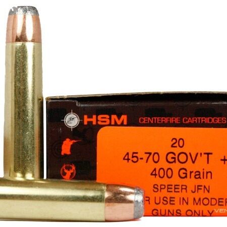 HSM Factory Blemish .45-70 Government +P 400 Gr. Speer Jacketed Flat Nose-Remanufactured- Box of 20