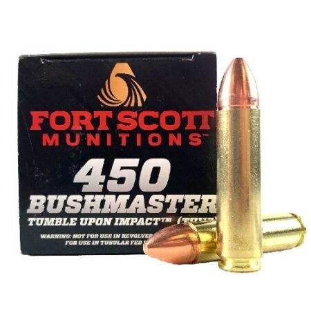 Fort Scott Munitions .450 Bushmaster 250 Gr. TUI Solid Copper Spun- Lead Free- Box of 20