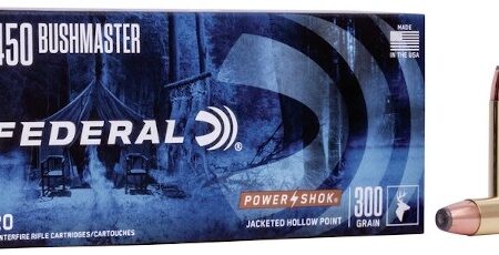 Federal Power-Shok .450 Bushmaster 300 Gr. Jacketed Hollow Point- Box of 20