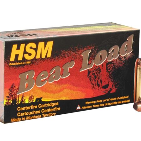 HSM Factory Blemish Bear Load .450 Bushmaster 300 Gr. Jacketed Flat Point- Box of 20