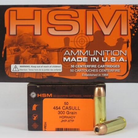 HSM Factory Blemish .454 Casull 300 Gr. Hornady XTP Jacketed Hollow Point- Box of 50