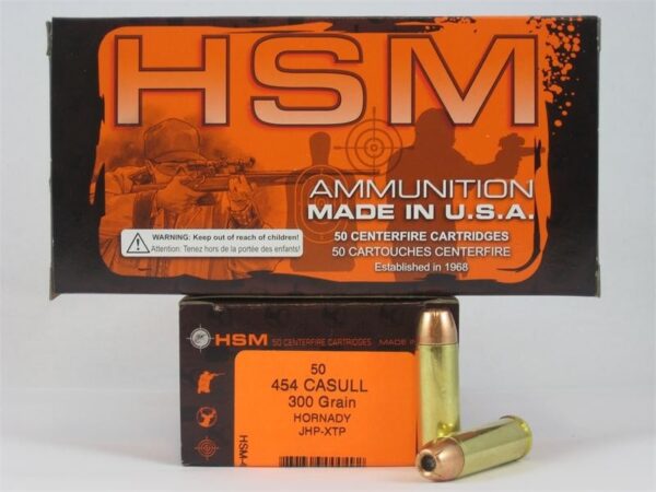 HSM Factory Blemish .454 Casull 300 Gr. Hornady XTP Jacketed Hollow Point- Box of 50